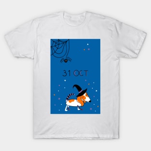 Cute dog in witch costume T-Shirt